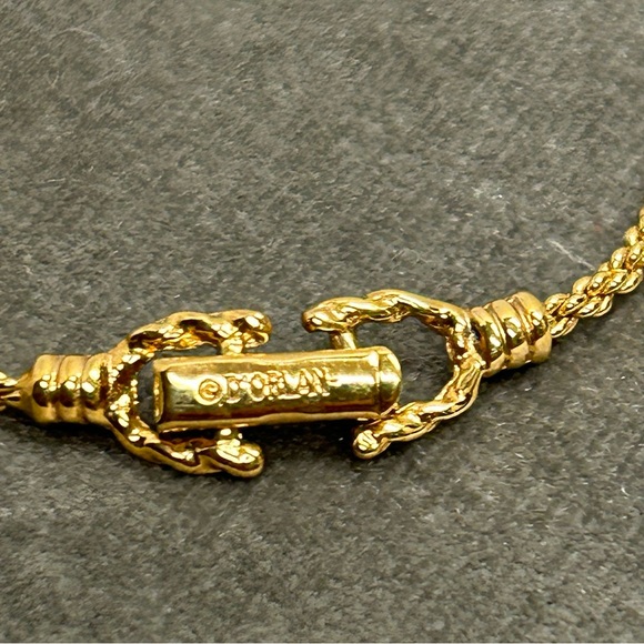 D’orlan black pear shaped gem necklace vintage - Picture 6 of 10